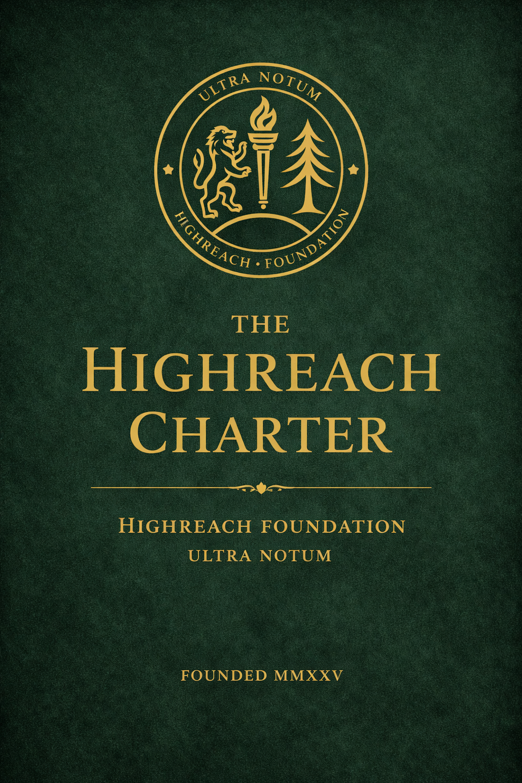 Title page for The Highreach Charter